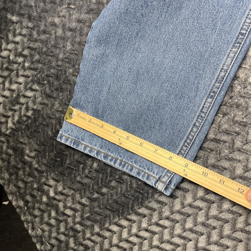 Levi's 505 Mens 40x34 Blue Regular Fit Straight Leg Denim Jeans Medium Wash Y2K - Picture 7 of 11